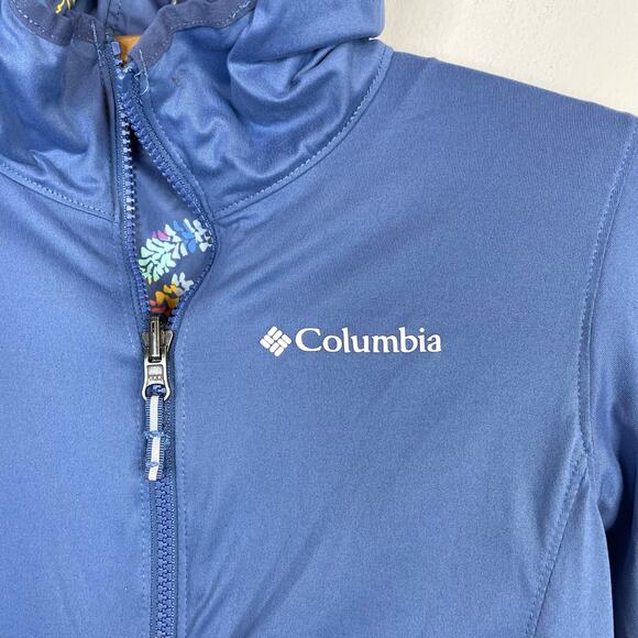 Columbia Hollytree Trail Reversible Lightweight Light Jacket kids Girls S 7 8 - Picture 4 of 11